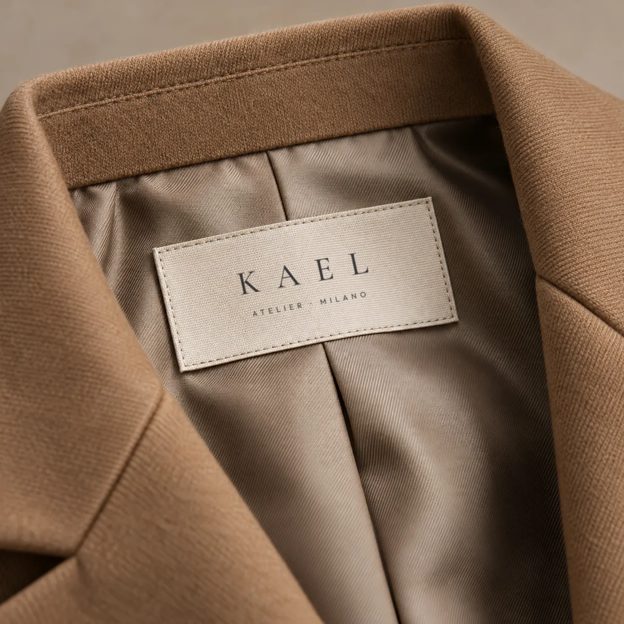 Woven label in the collar