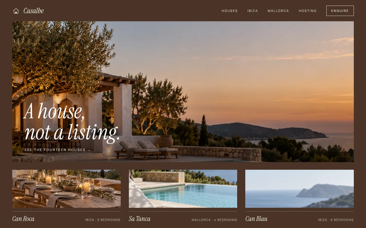 Home page.