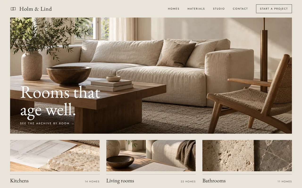 Home page.