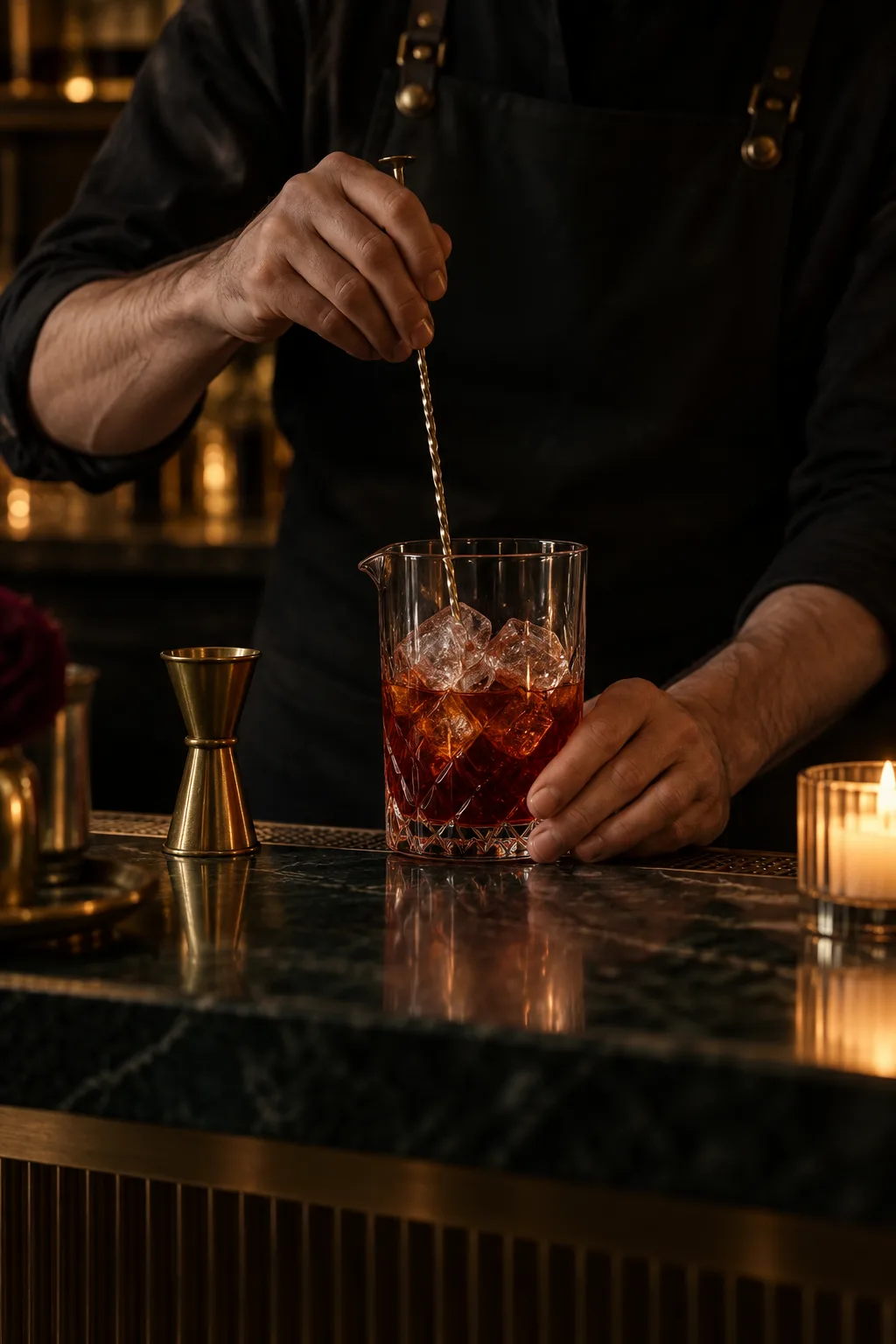 Behind the bar