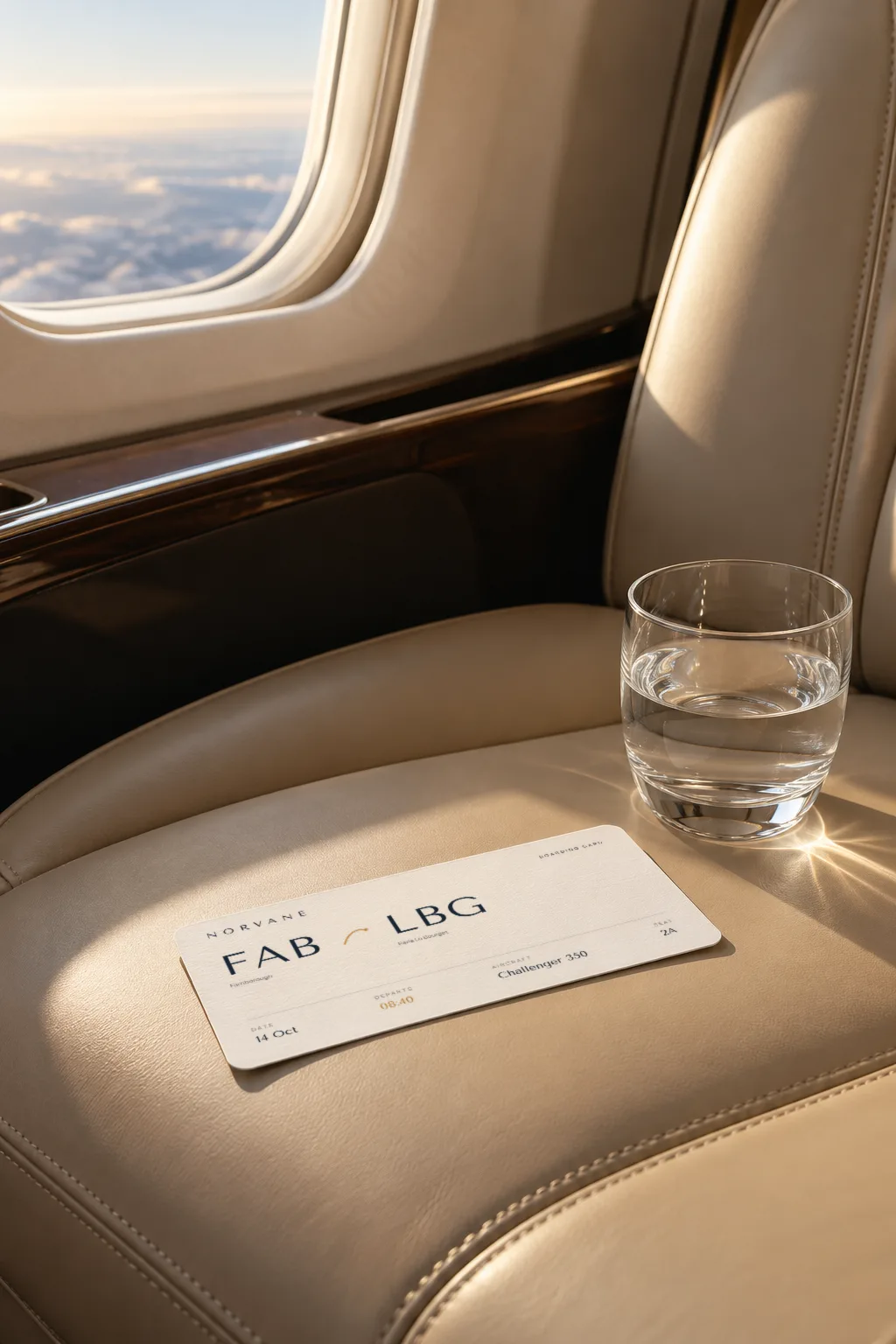 Boarding card, printed for each flight