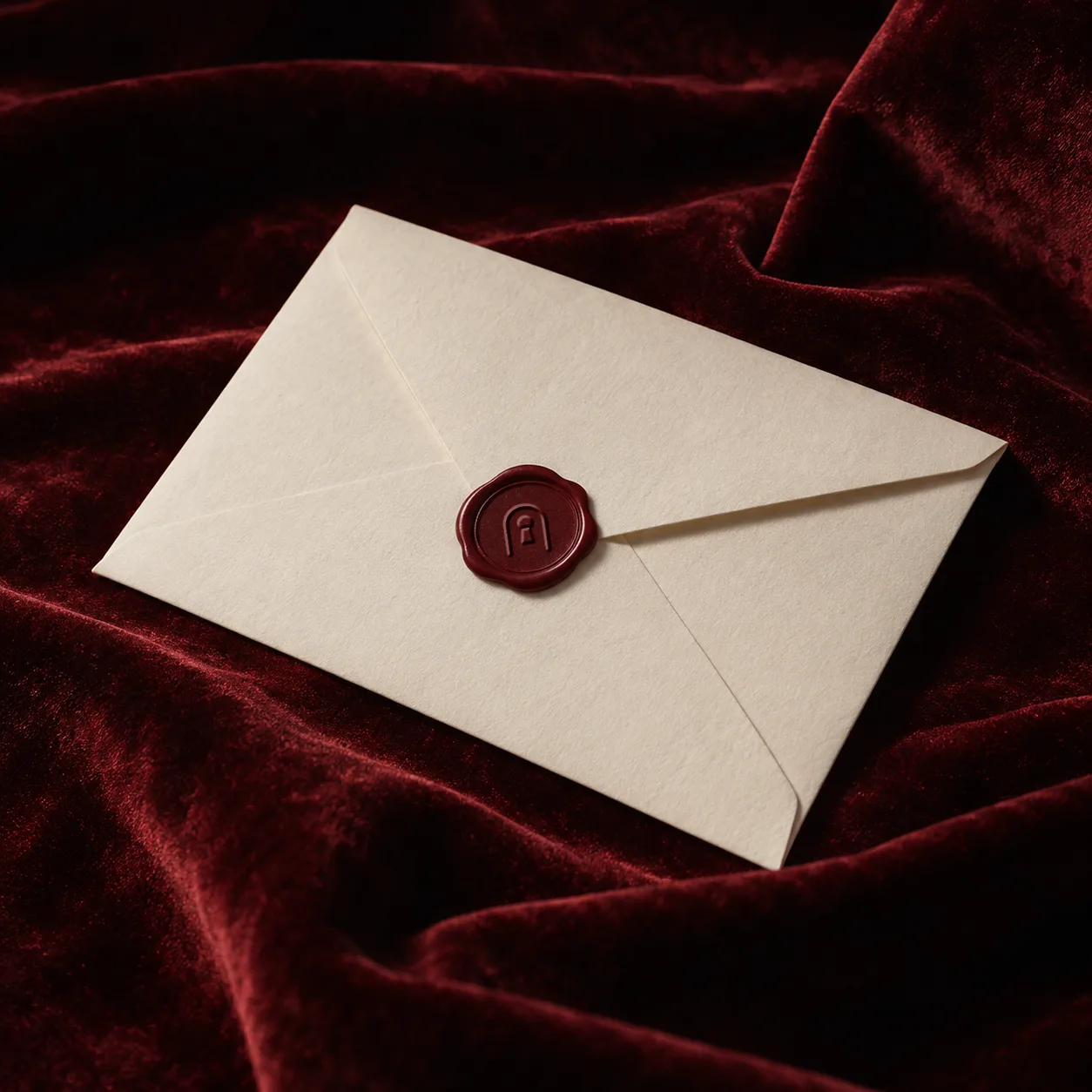 Invitation with a wax seal