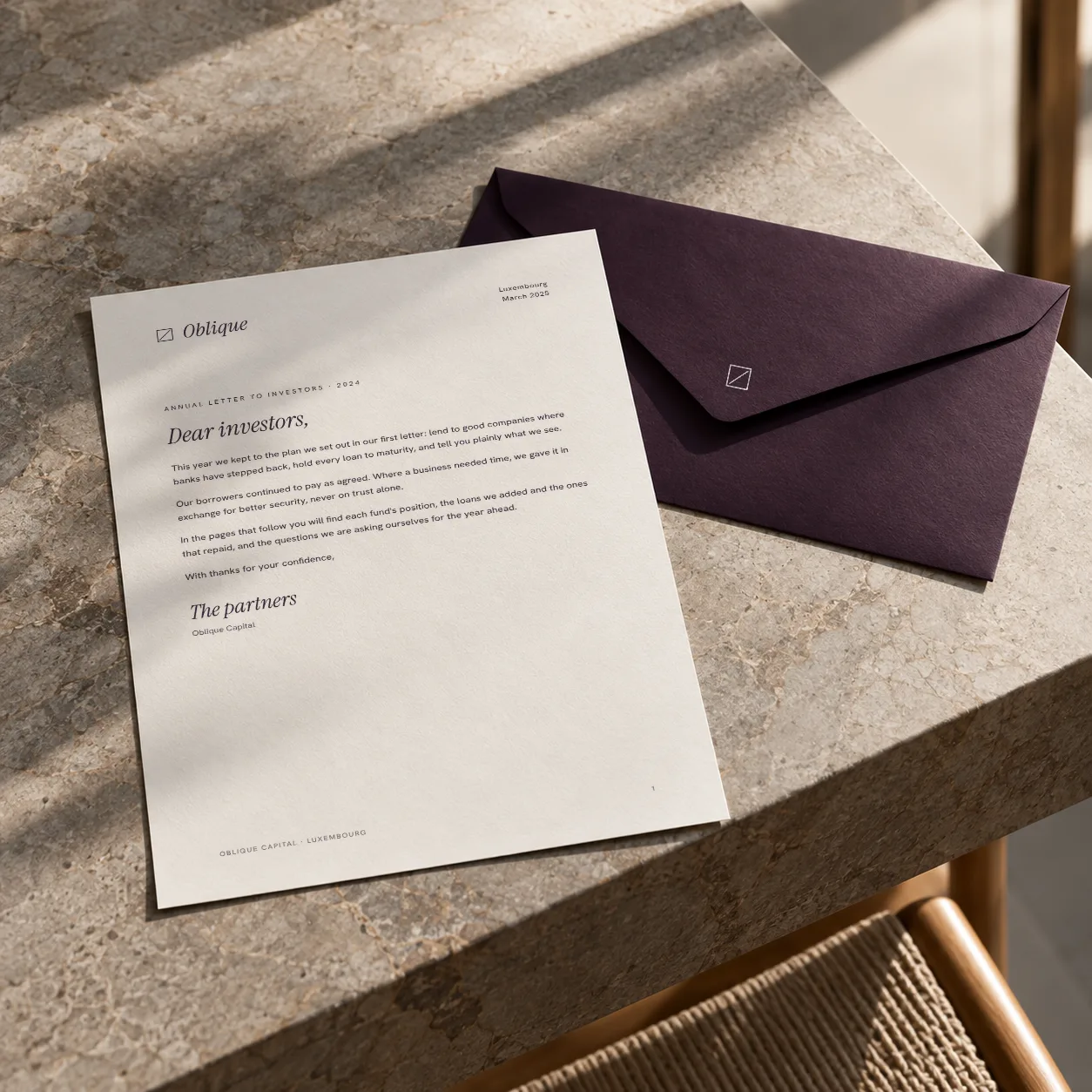 Annual letter